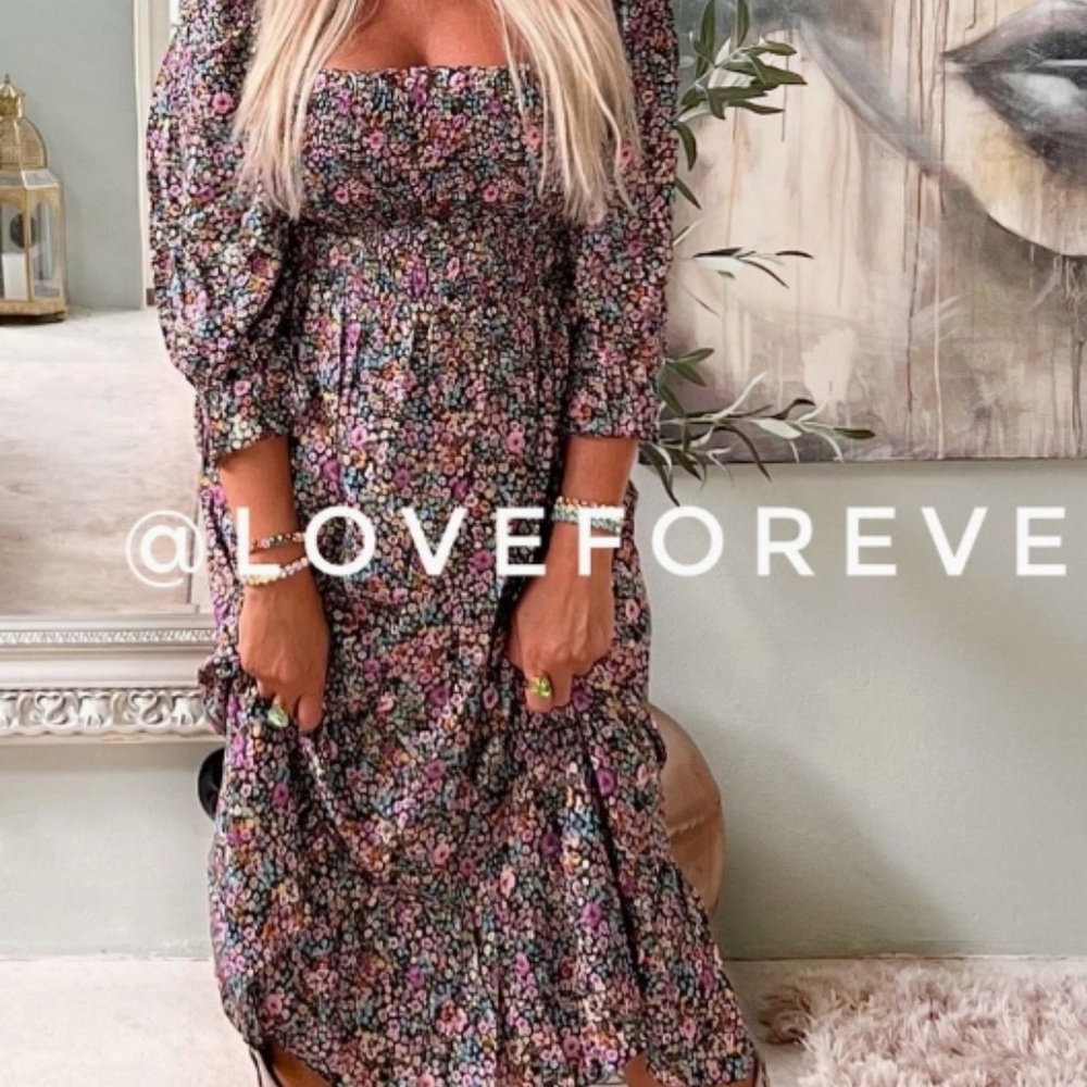 Nadja Dress Lila Small Flower